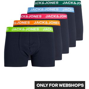 Jack & Jones Boxershorts heren trunks jacnorman contrast effen 5-pack
