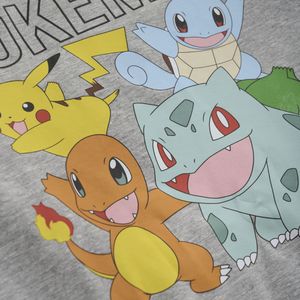 Minymo Jongens shirt pokemon licht grijze melange