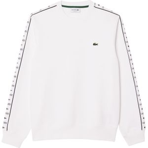 Lacoste - Sweatshirt - Effen - Herensweatshirt - Ronde Hals - Contrasterende Logostrepen