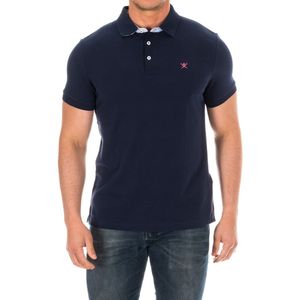 Hackett - Korte Mouw Polo Shirt - Blauw - 100% Katoen