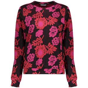 Geisha top jacquard flowers 43890-70 999 /red/fuchsia