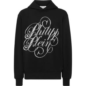 Philipp Plein - Coursive Hoodie - Zwart - Sweatshirt