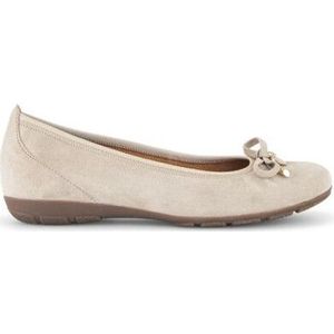 Ballerina - Effen - Leer/Suède - Platte Hak