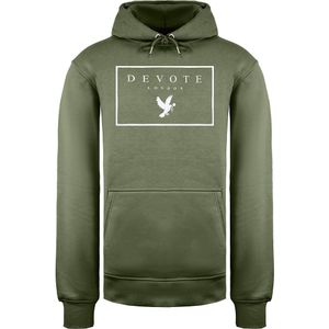 Devote - Londen - Hoodie - Olijf/Wit