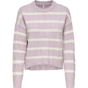 Only Onlkatia ls cable o-neck pullover cc knt dessin