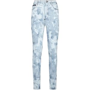 Philipp Plein - Super High Waist Jegging - Blauw - Denim