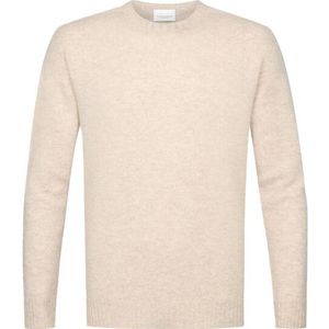 Profuomo - Gebreide Trui - Beige - Crew Neck - Wol