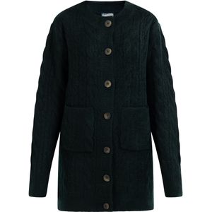 DreiMaster - Vintage - Gebreid Vest - Spar - Knoopsluiting - Lange Mouw