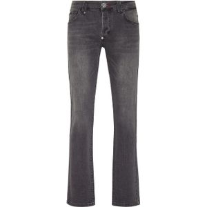 Philipp Plein - Jeans - Grijs - Straight Cut - Supreme Iconic Plein