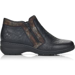Rieker - L4382 - Ballerina - Zwart - Rubber - Textiel
