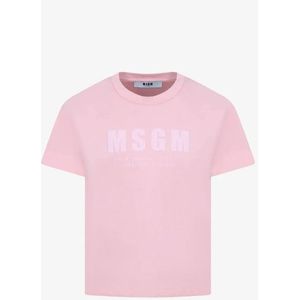 Msgm - Junior Light Interlock T-shirt - Soft Pink