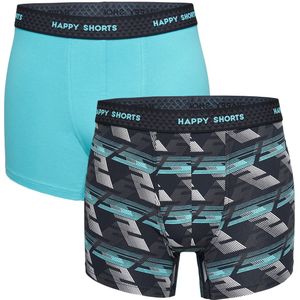 Happy Shorts 2-pack boxershorts heren met graphic print