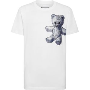 Philipp Plein - SS Paisley Teddybeer - T-shirt - Wit - Katoen