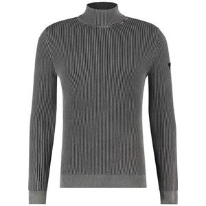 Purewhite Trui knit garment dye antra grijs