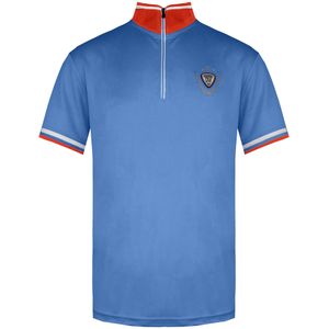 Rossignol - Virage - Poloshirt - Blauw/Oranje - Korte Mouw 3/4 Zip Up