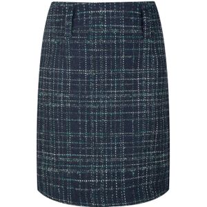 Geruite Minirok - Dikke Wollen Vachtstof - A-lijn Silhouet