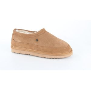 Warmbat Ebor cognac heren pantoffel (gesloten hiel)