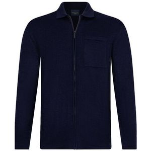 Cavallaro - Malenio Polo Cardigan - Gebreide Cardigan - Donkerblauw - Wolmix