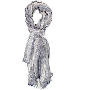 Tresanti Candido | scarf with whispie stripes | navy