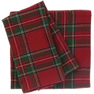 Unique Living servet xmas tartan red 40x40cm