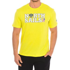North Sails - T-shirt - Geel - Katoen - Korte Mouwen