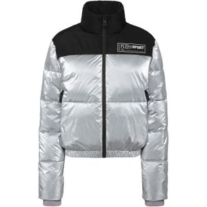 Plein Sport - Cropped Bomberjack - Grijs - Dames - Nylon