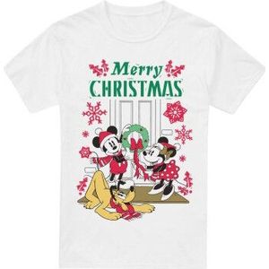 Disney Heren mickey & minnie mouse krans kerst t-shirt
