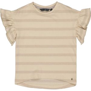 Levv Meisjes t-shirt leslien aop creme stripe