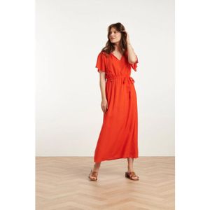 Smashed Lemon - Midi Jurk - Rood - Viscose