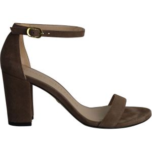 Stuart Weitzman Minimalistische Hakken Sandalen in Bruin Suede