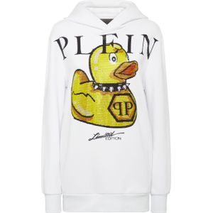 Philipp Plein - Hooded Sweatshirt Duck - Wit - Katoen