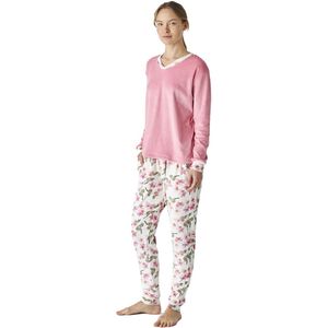 Winterpyjama lange mouw fluweel JJB4 vrouwen