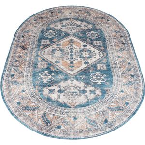 Veer Carpets Vloerkleed laria blue 4 ovaal 160 x 230 cm