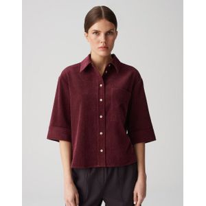 Opus - Blouse - Bordeaux - Korte Mouw