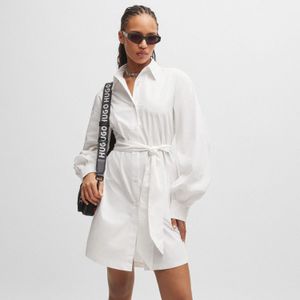 HUGO - Kaisanna - Overhemdjurk - Wit - Relaxed Fit