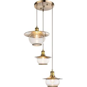 Globo Klassieke hanglamp nevis l:45cm e27 metaal brons