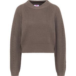 myMo - Blonda - Gebreide Trui - Cropped Stijl - Zacht - Sportieve Raglanmouwen