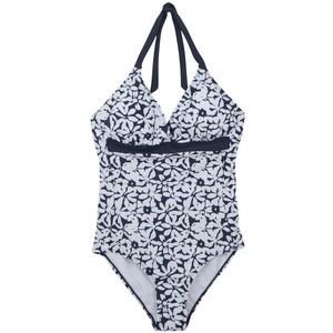 Regatta - Flavia II - Eendelig Zwempak - Marine/Wit - 85% Gerecycleerd Polyester, UV-bescherming, UPF 50+