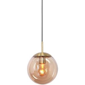 Steinhauer Design hanglamp met amber glas bollique amberkleurig