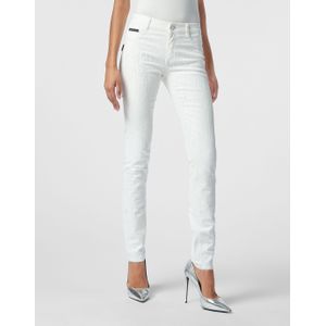 Philipp Plein - Jeggings Hexagon - Wit - Skinny Fit - Denim