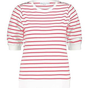 Red Button Top srb4162 terry stripe coral