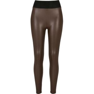Urban Classics Dames legging hoog taille leer