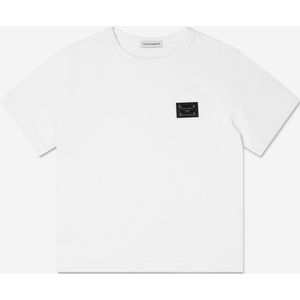 Dolce & Gabbana Kids Jongens Logo T-shirt in Wit