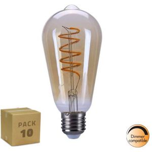 Highlight 10 pack kristalglas filament lamp – amber