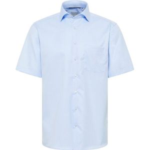 Eterna - Modern Fit - Overhemd - Blauw - Katoen - Korte Mouw