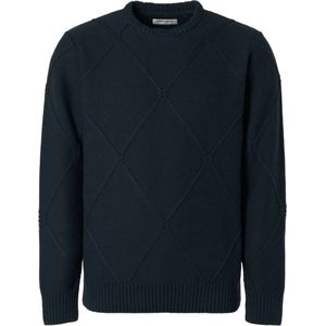 No Excess Pullover crewneck cable jacquard wi night