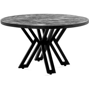 MD Interior Susy ronde salontafel zwart mangohout 60cm