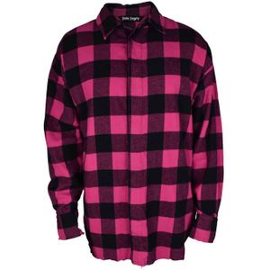 Palm Angels - Overhemd - Roze - Katoen - Lange Mouwen