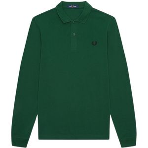 Fred Perry - Effen Klimopgroen - Poloshirt - Lange Mouwen - 100% Katoen