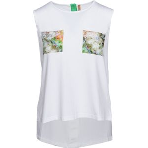 Conquista - Gebloemde Top - Mouwloos - Met Zakken